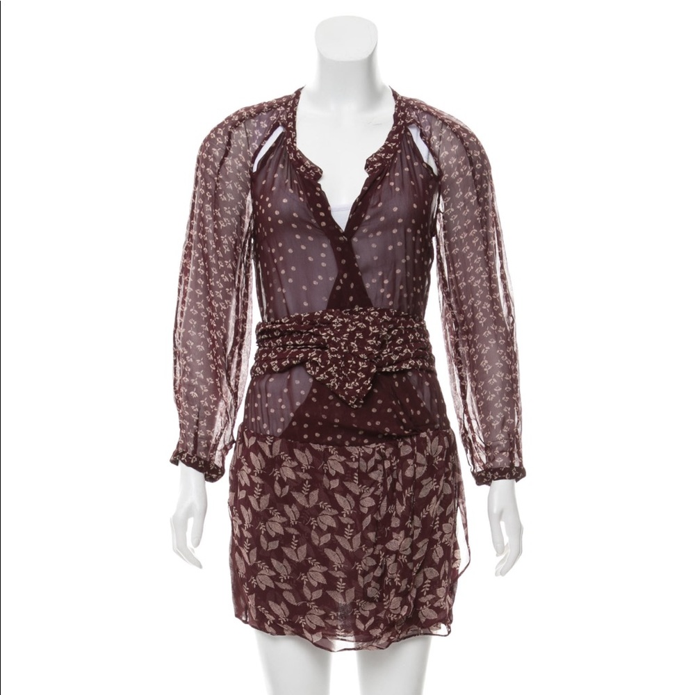 Isabel Marant Étoile Floral Dress in Burgundy
